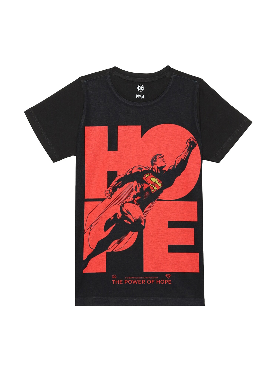 

Wear Your Mind Boys Superman Printed Casual T-shirt, Black