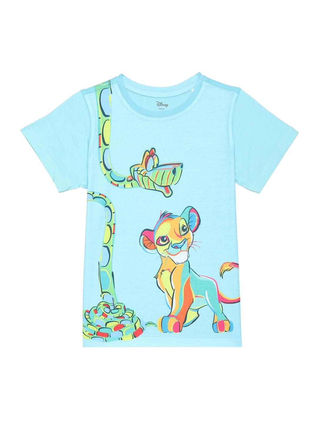 

Wear Your Mind Boys Simba Printed Round Neck T-shirt, Blue