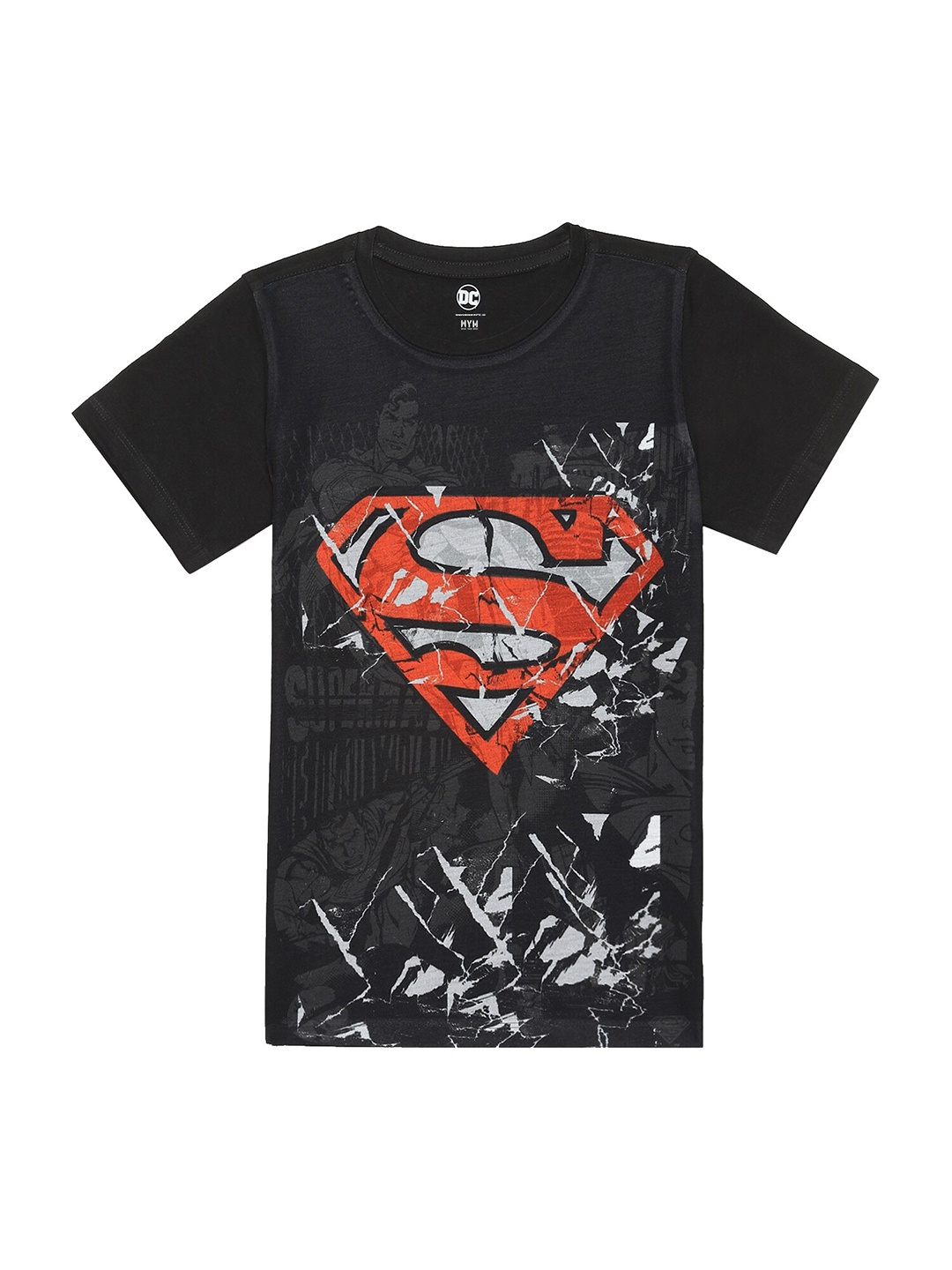 

Wear Your Mind Boys Superman Printed T-shirt, Black