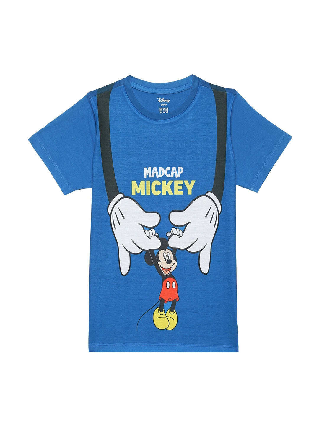 

Wear Your Mind Boys Mickey Mouse Printed Round Neck T-shirt, Blue