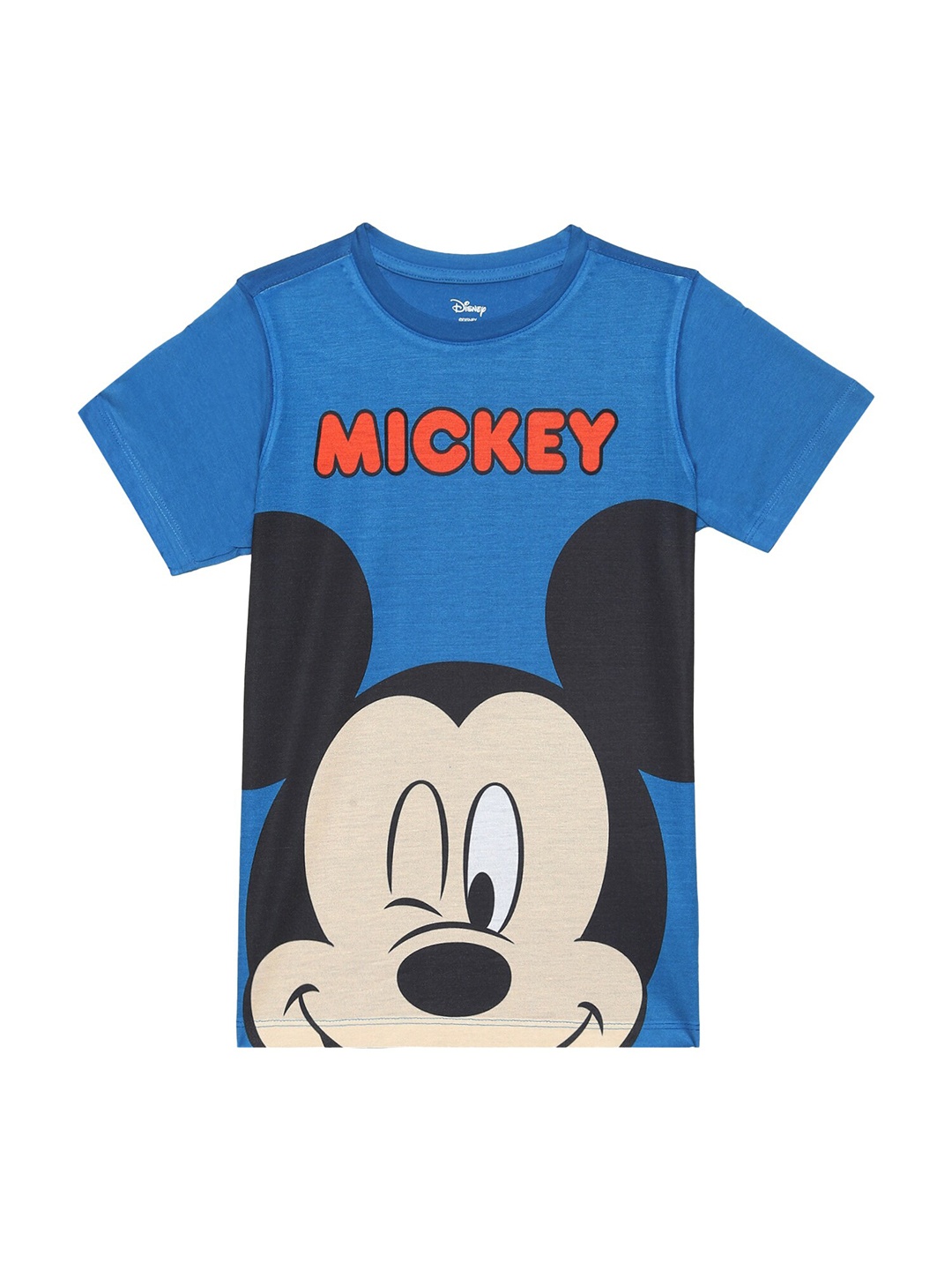 

Wear Your Mind Boys Mickey Mouse Printed Round Neck T-shirt, Blue