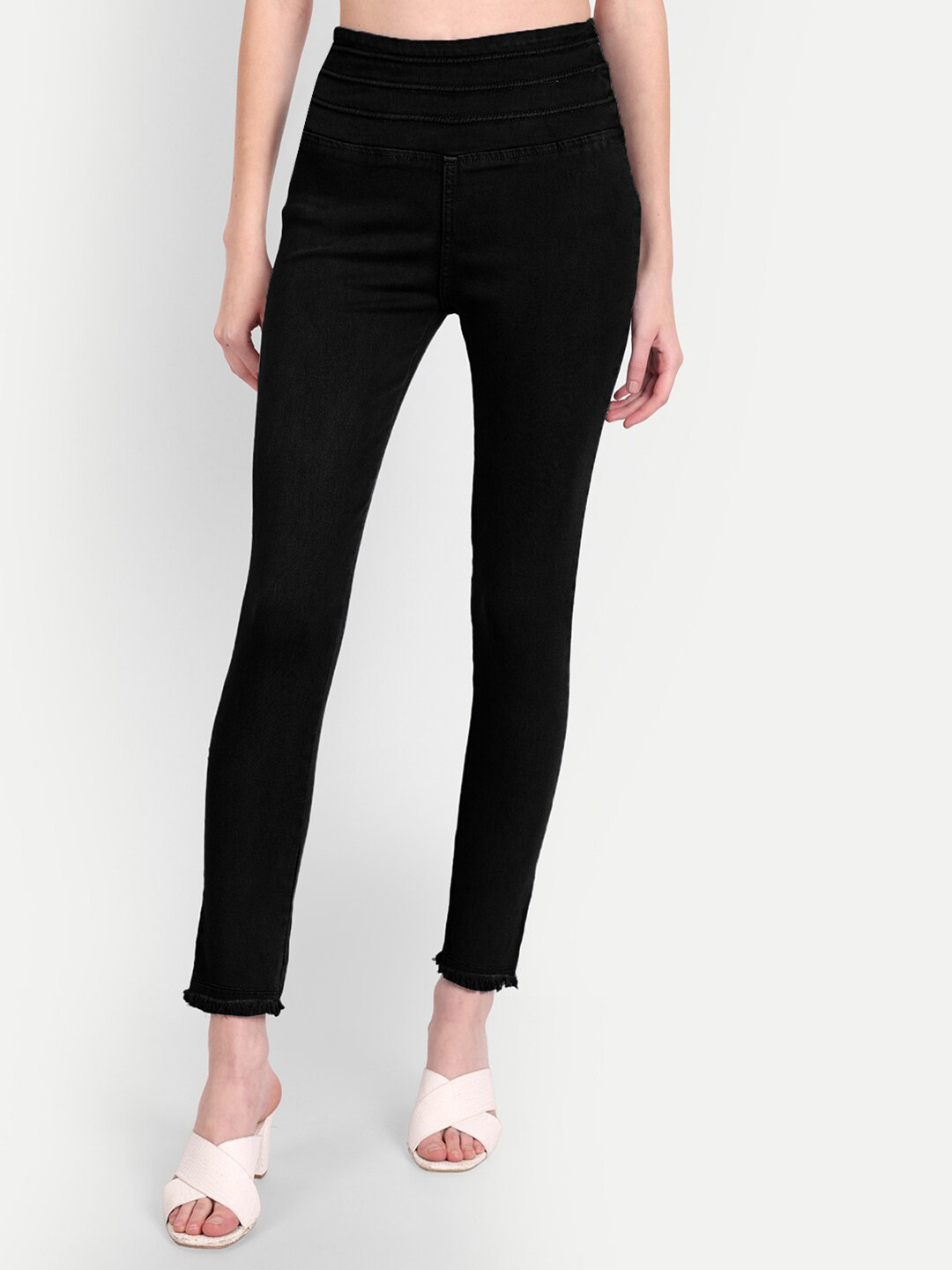 

BAESD Women Denim Jeggings, Black