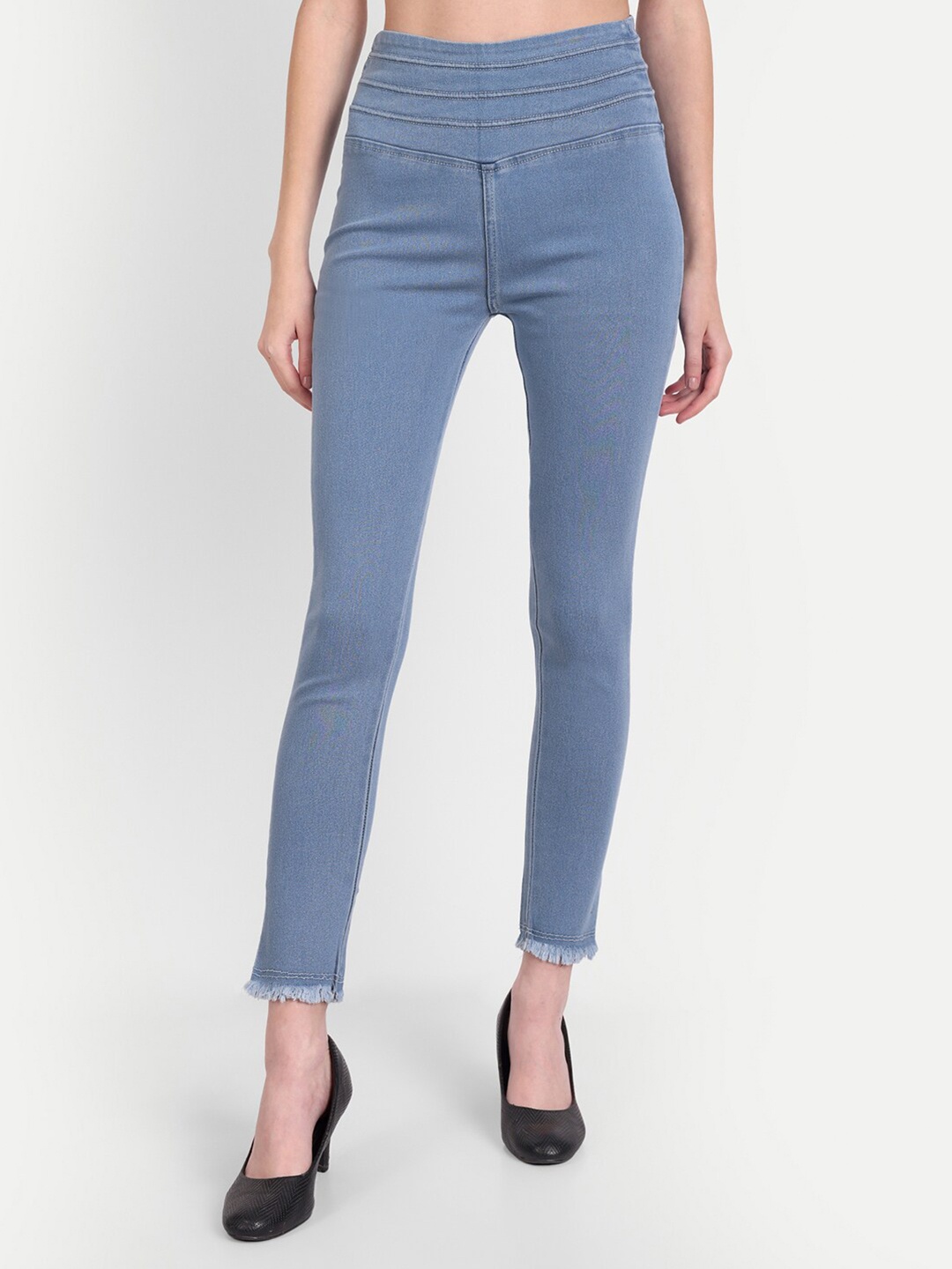 

BAESD Women Regular Fit Cotton Denim Jeggings, Blue