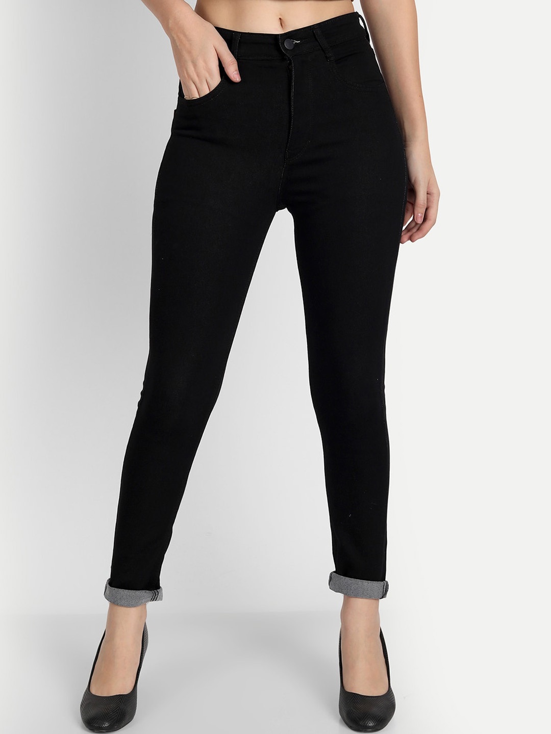 

BAESD Women Jean Skinny Fit High-Rise Stretchable Jeans, Black