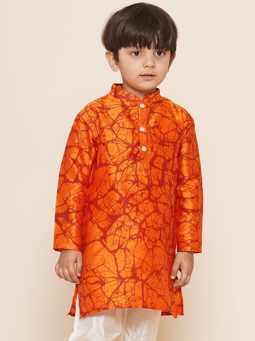 

Sethukrishna Boys Printed Kurta, Orange