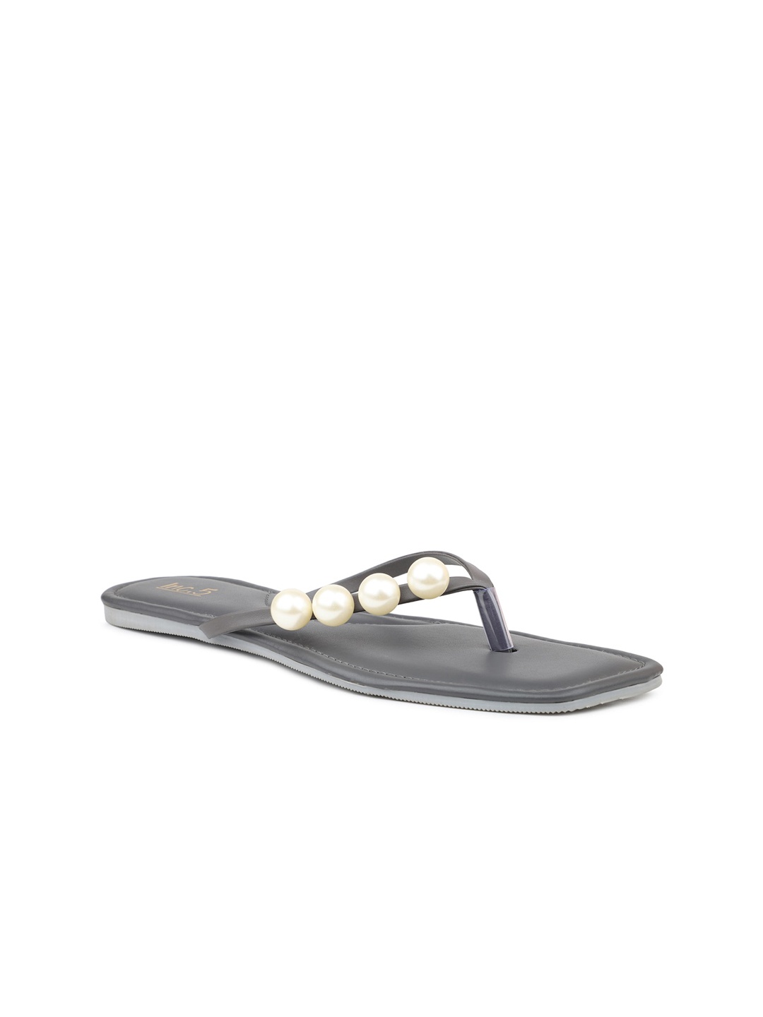 

Inc 5 Women Embellished Open Toe Flats, Grey