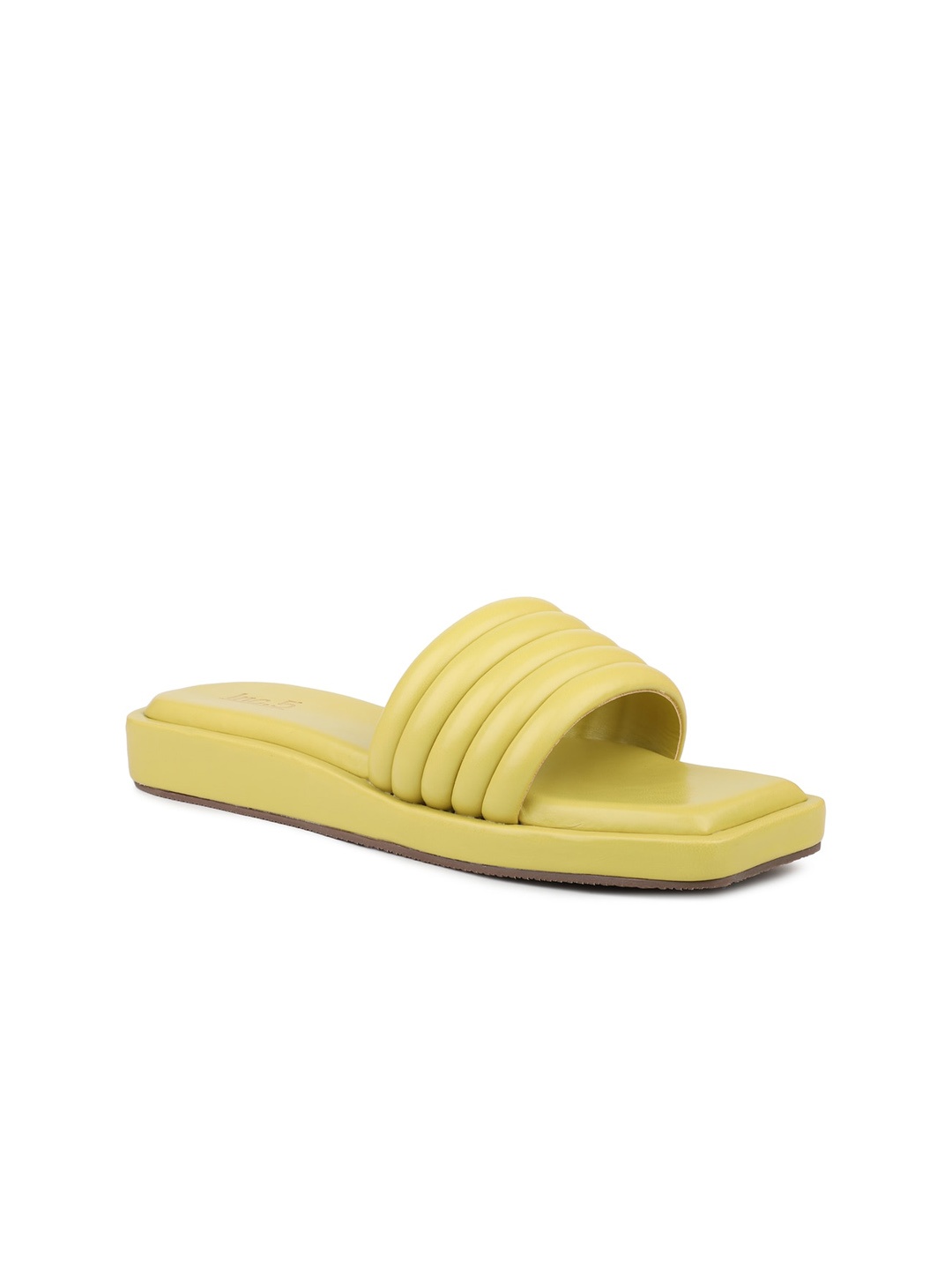 

Inc 5 Women Textured Open Toe Flats, Yellow
