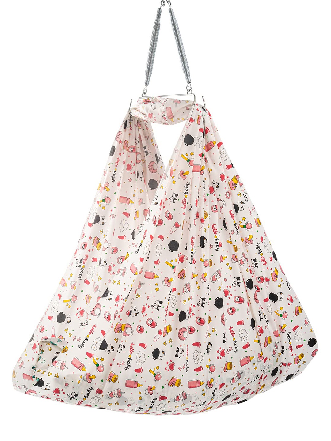 

BAYBEE Printed Pure Cotton Breathable Hanging Cradle, Pink