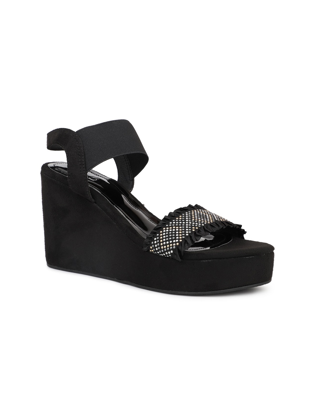 

Inc 5 Embellished Wedge Heels, Black