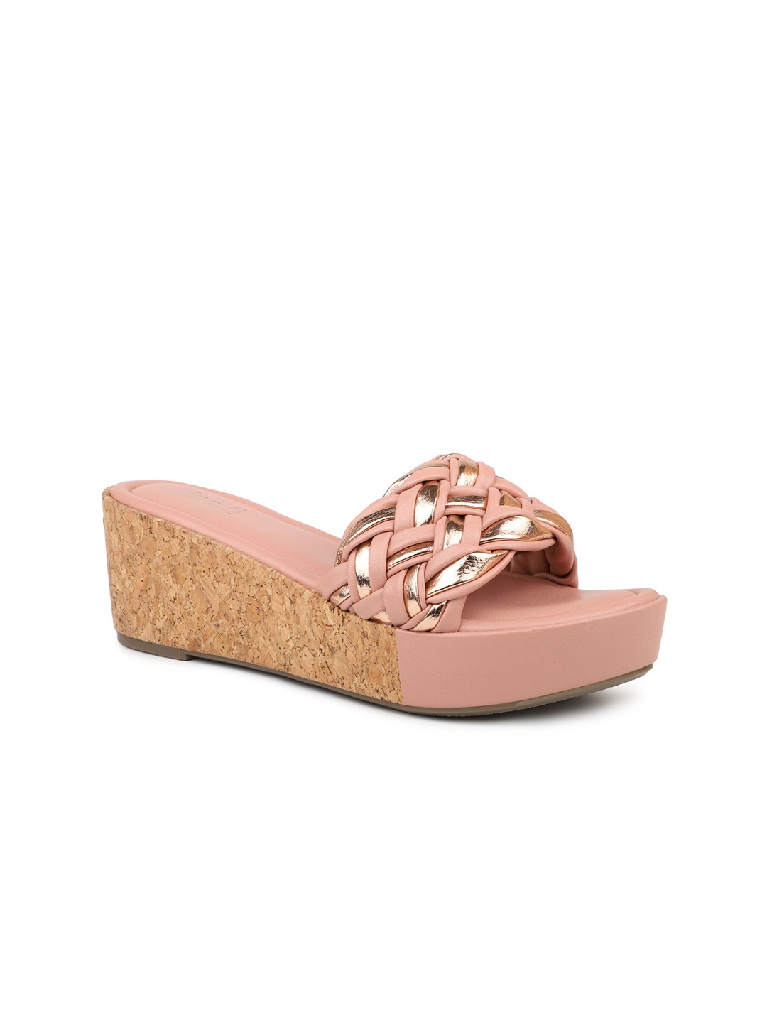 

Inc 5 Braided Strap Wedge Heels, Peach