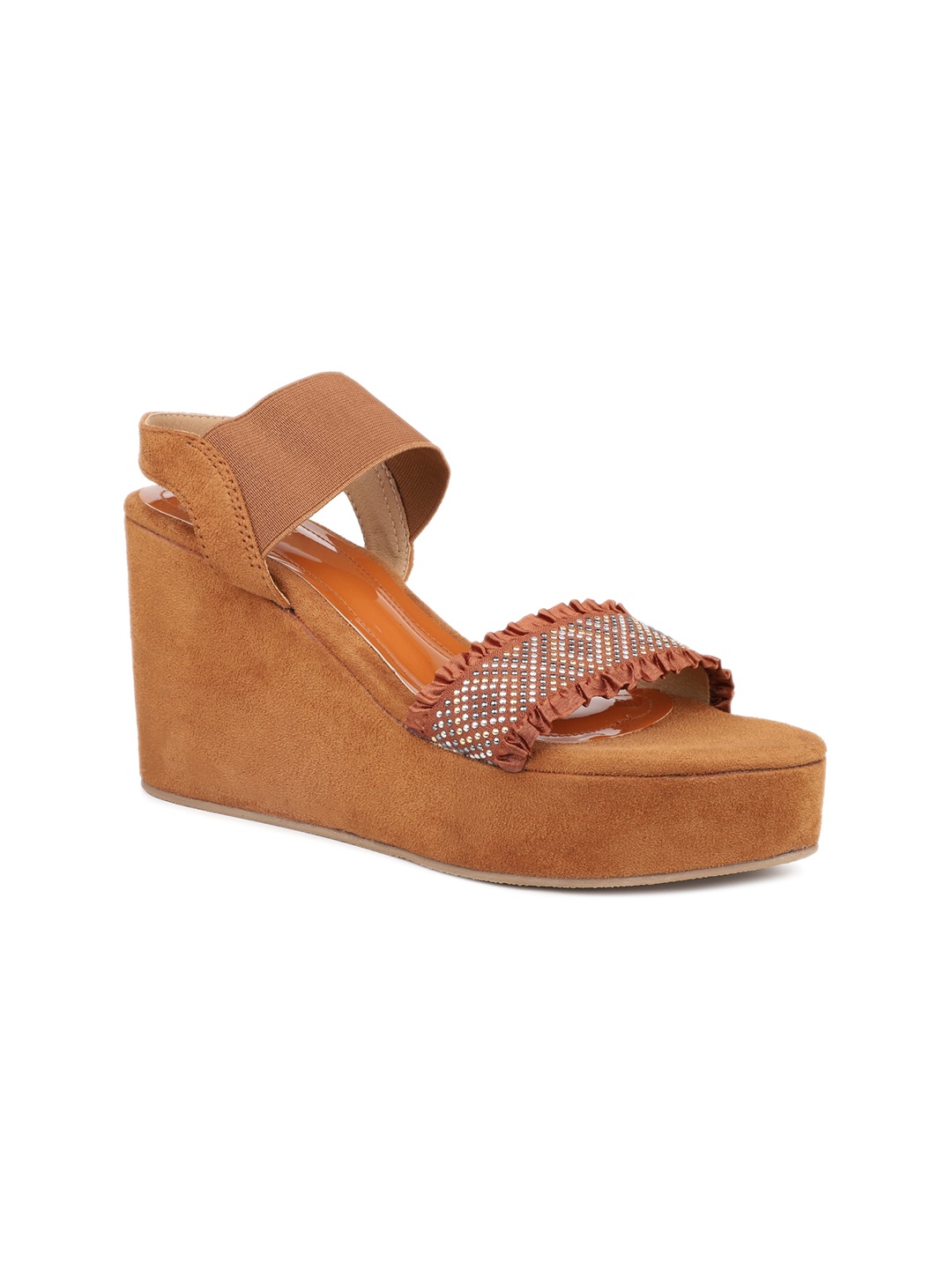 

Inc 5 Embellished Wedge Heels, Tan