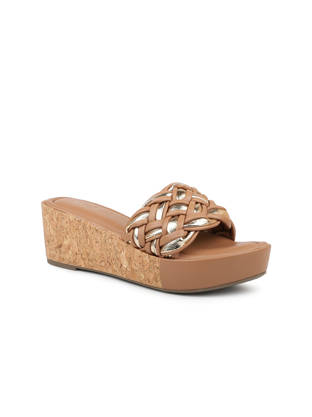 

Inc 5 Braided Strap Wedge Heels, Beige
