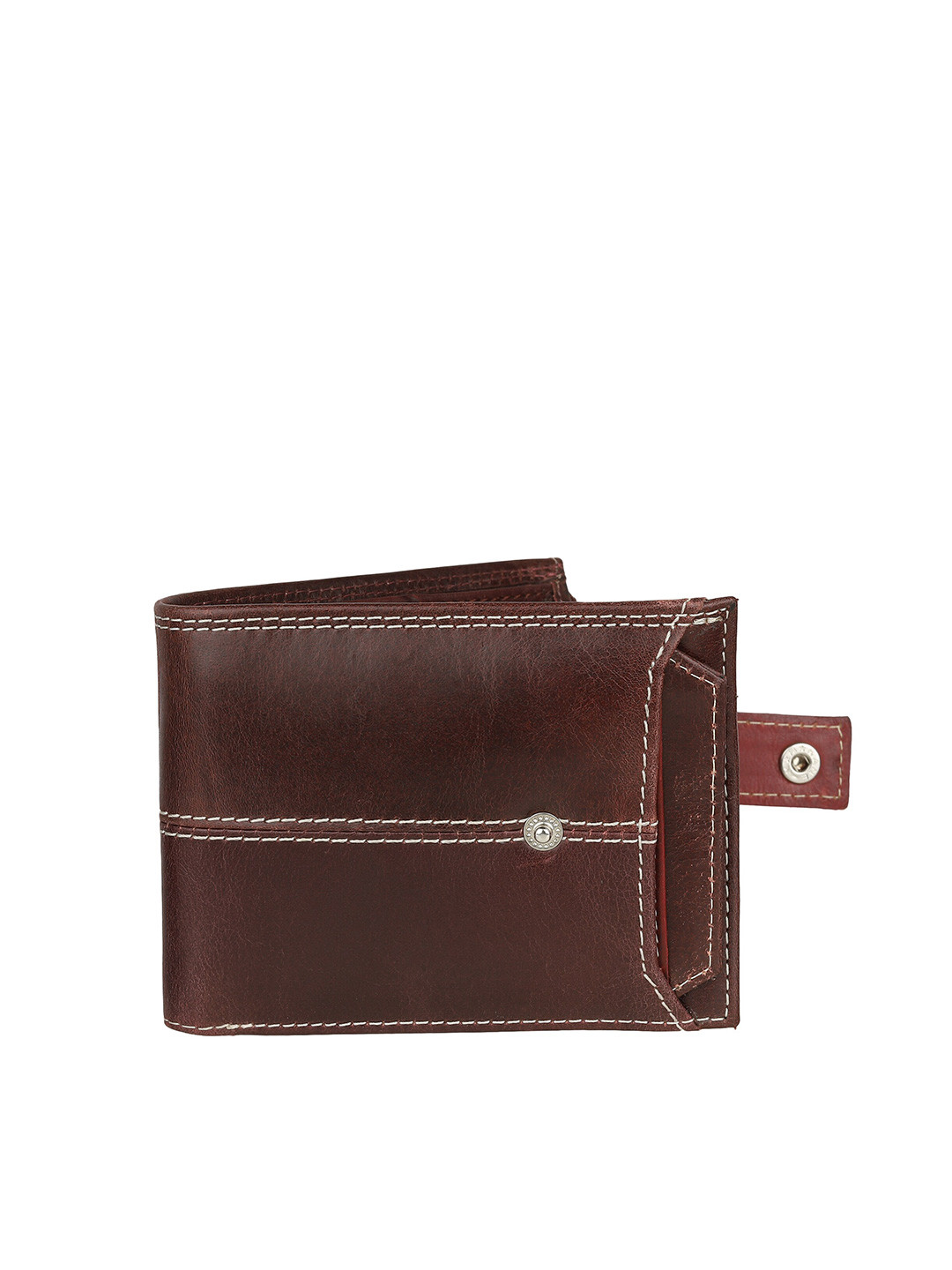 

SAMTROH Men Leather Two Fold Wallet, Brown