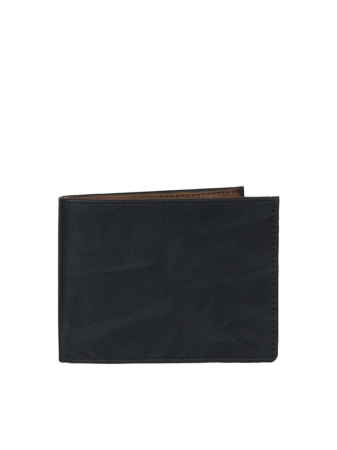 

SAMTROH Men Two Fold Leather Wallet, Black