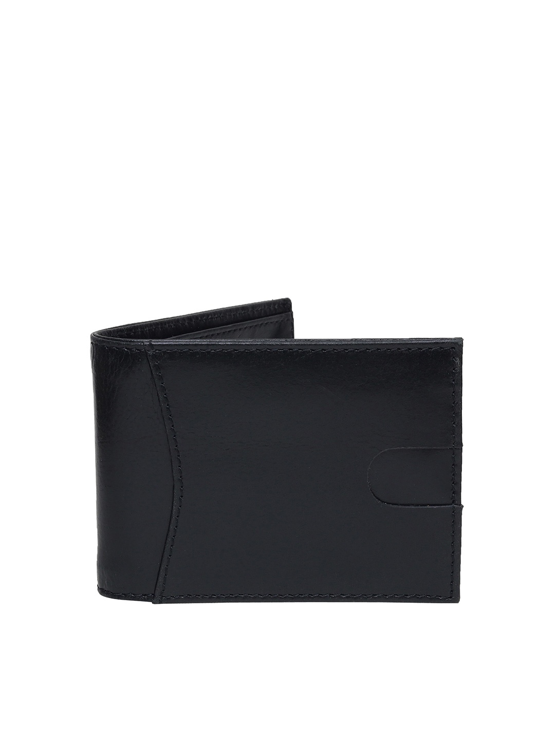 

SAMTROH Men Leather Two Fold Wallet, Black