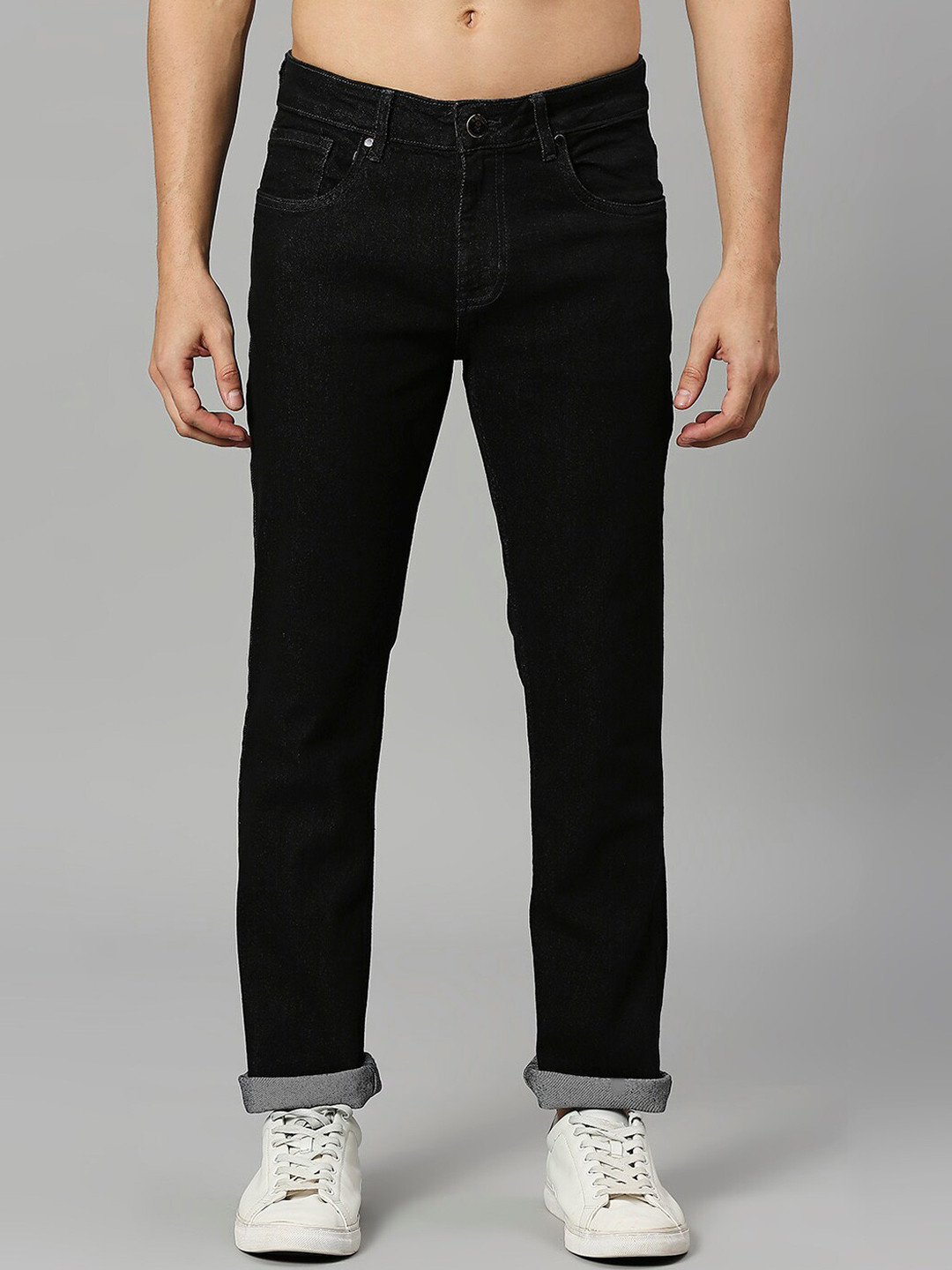 

Thomas Scott Men Mid-Rise Smart Fit Stretchable Jeans, Black