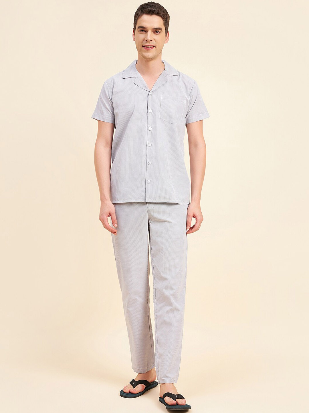 

Sweet Dreams Black Checked Night Suit