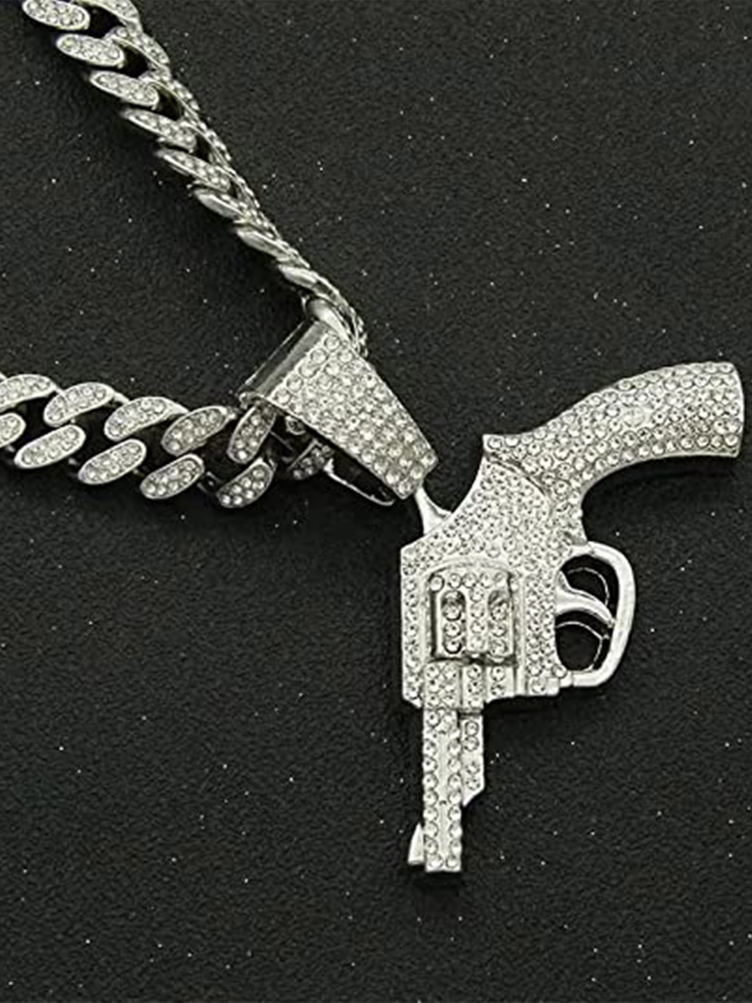 

VIEN Silver-Plated Cubic Zirconia Studded Necklace
