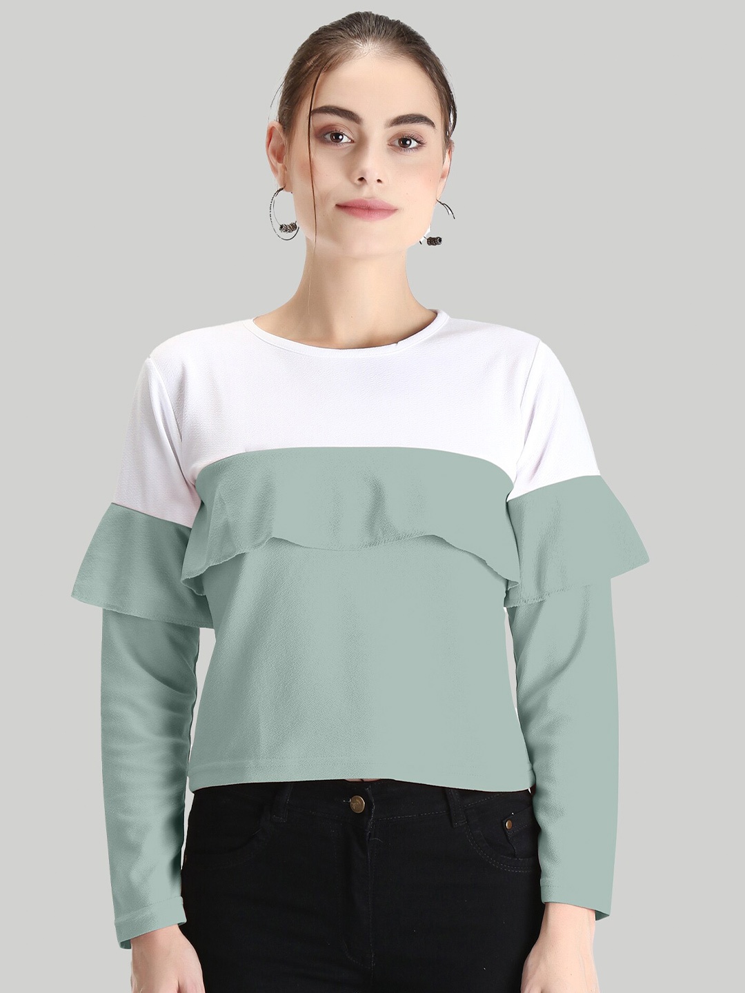 

LEE TEX Colourblocked Regular Top, Green