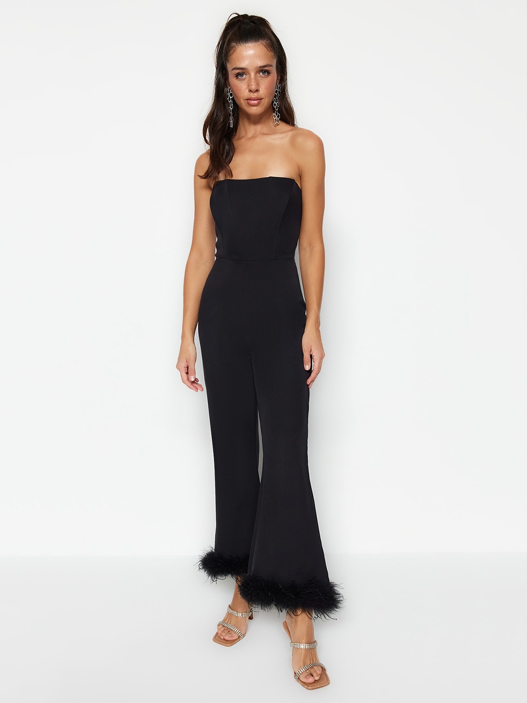 

Trendyol Off-Shoulder Basic Jumpsuit, Black