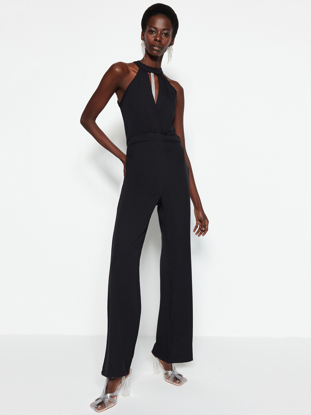 

Trendyol Cut-Outs Detailed Basic Jumpsuit, Black