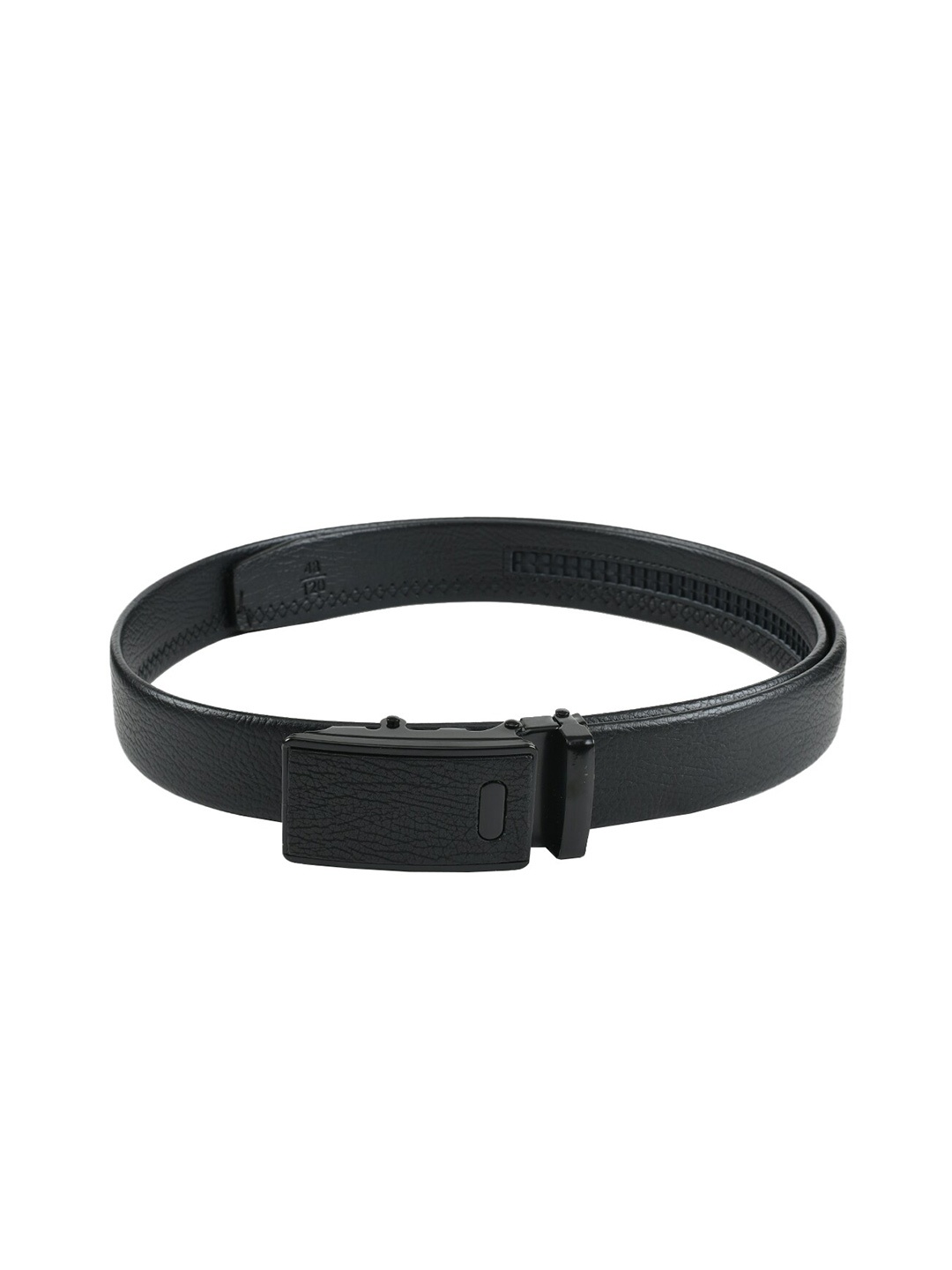 

Mast & Harbour Men Black Textured Formal Belt