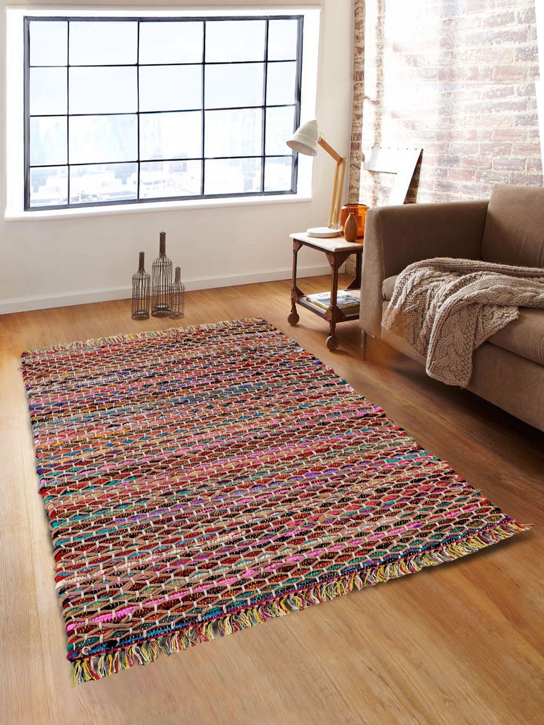

ROMEE Multicoloured Patterned Dhurrie, Multi