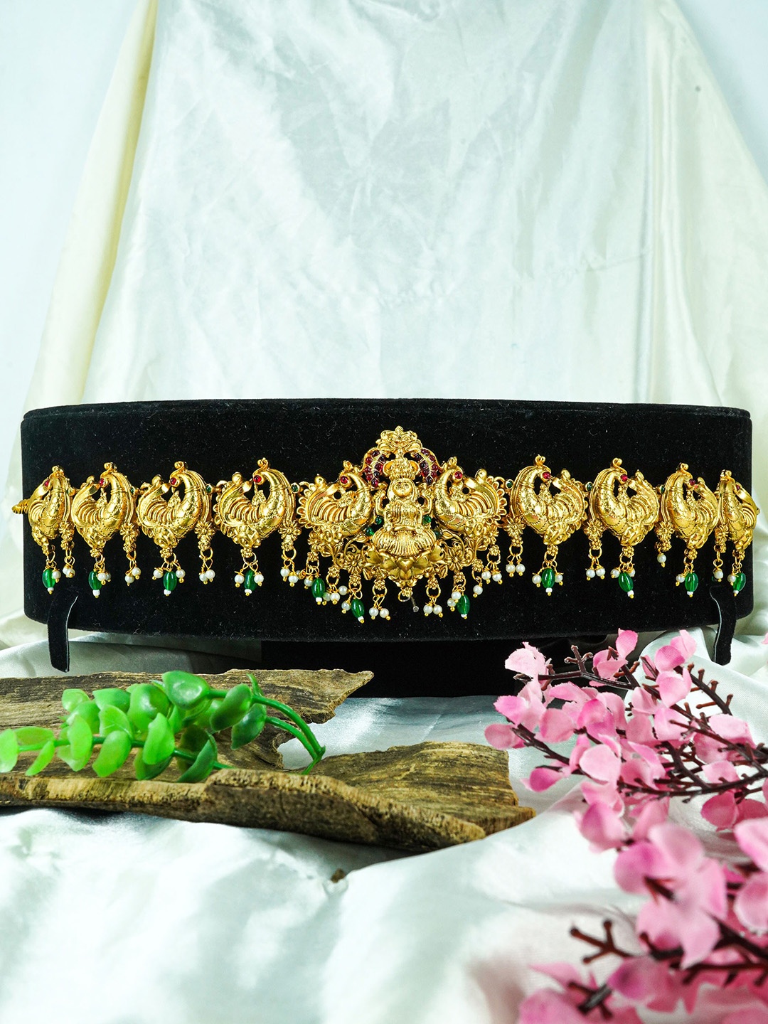 

GRIIHAM Beaded Bridal Waistbelt, Gold