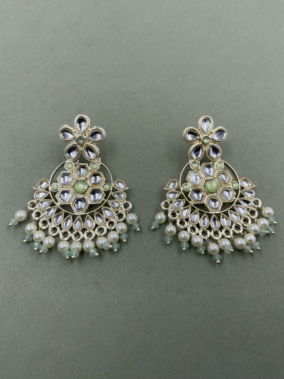 

Rhymee Gold-Plated Floral Chandbalis Earrings