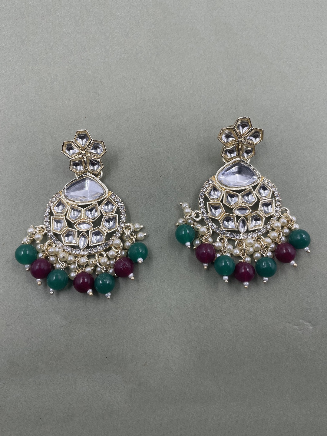 

Rhymee Gold-Plated Floral Chandbalis Earrings