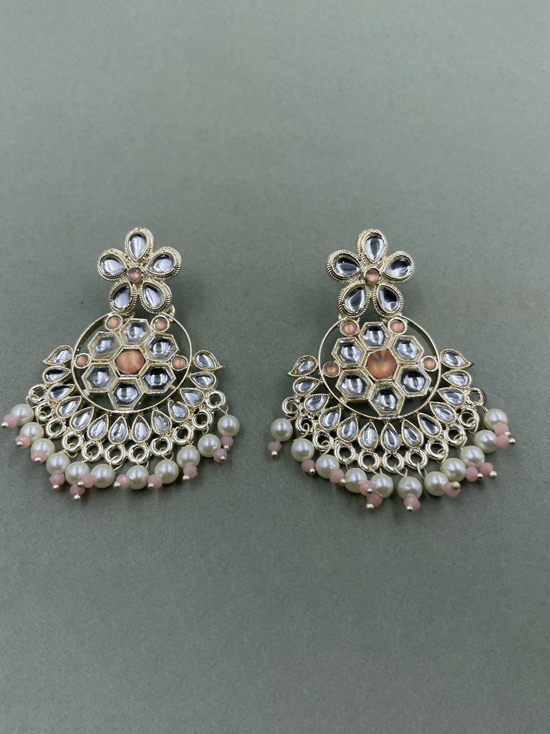 

Rhymee Gold-Plated Floral Chandbalis Earrings
