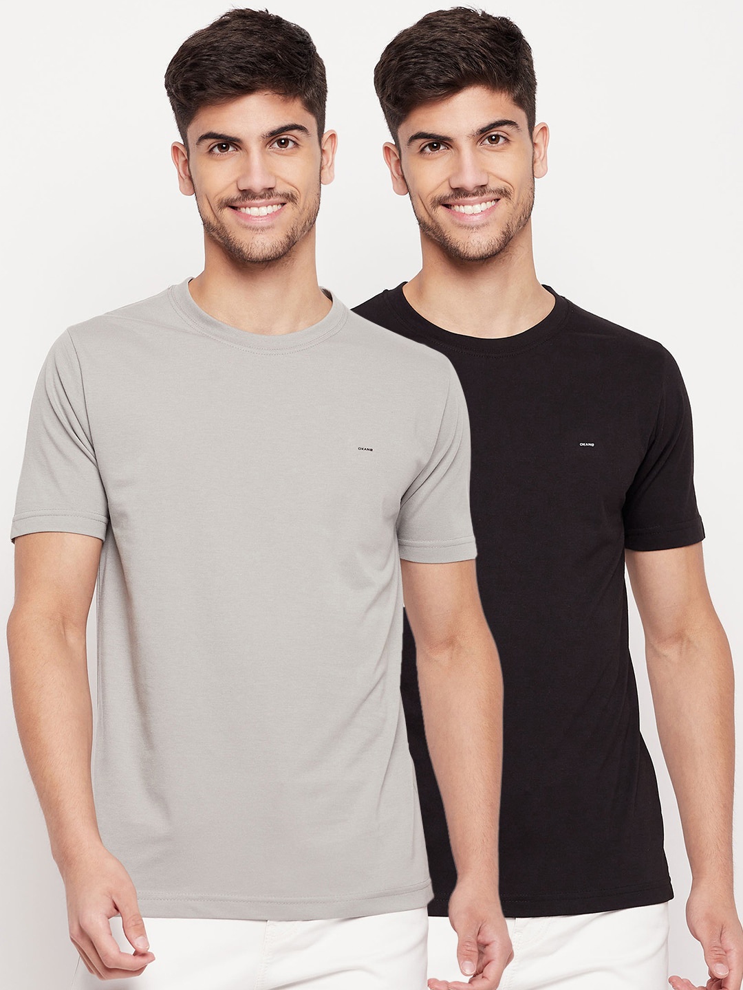 

Okane Pack Of 2 Round Neck T-shirt, Black