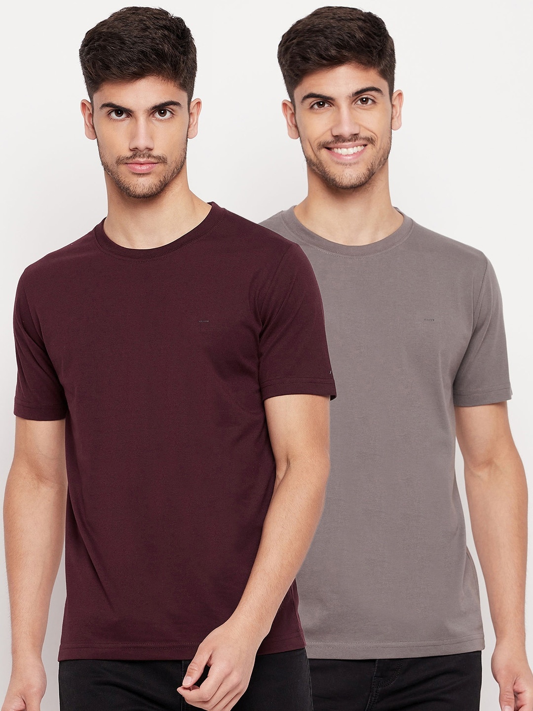 

Okane Pack Of 2 Round Neck T-shirt, Burgundy