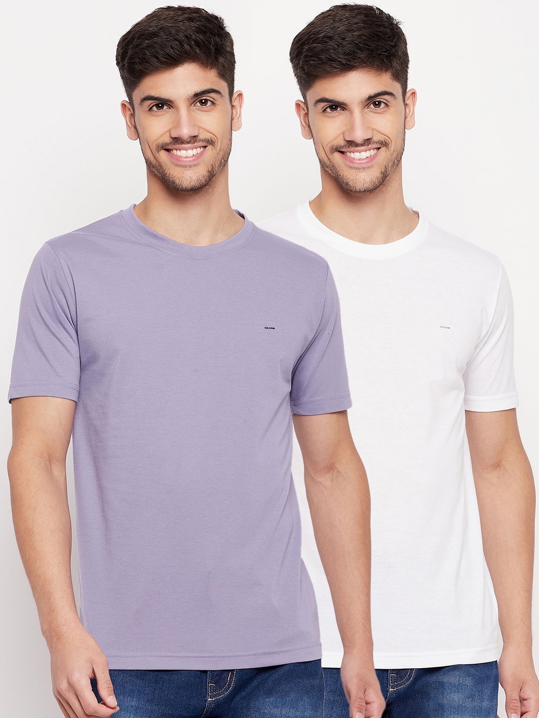 

Okane Pack Of 2 Round Neck Short Sleeves T-shirt, Purple