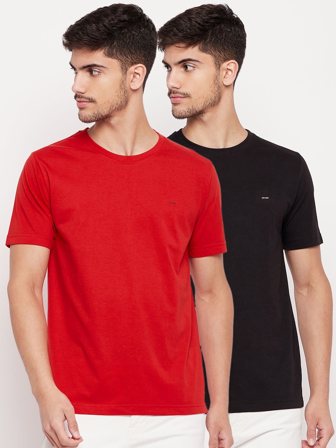 

Okane Pack Of 2 Round Neck T-shirts, Red
