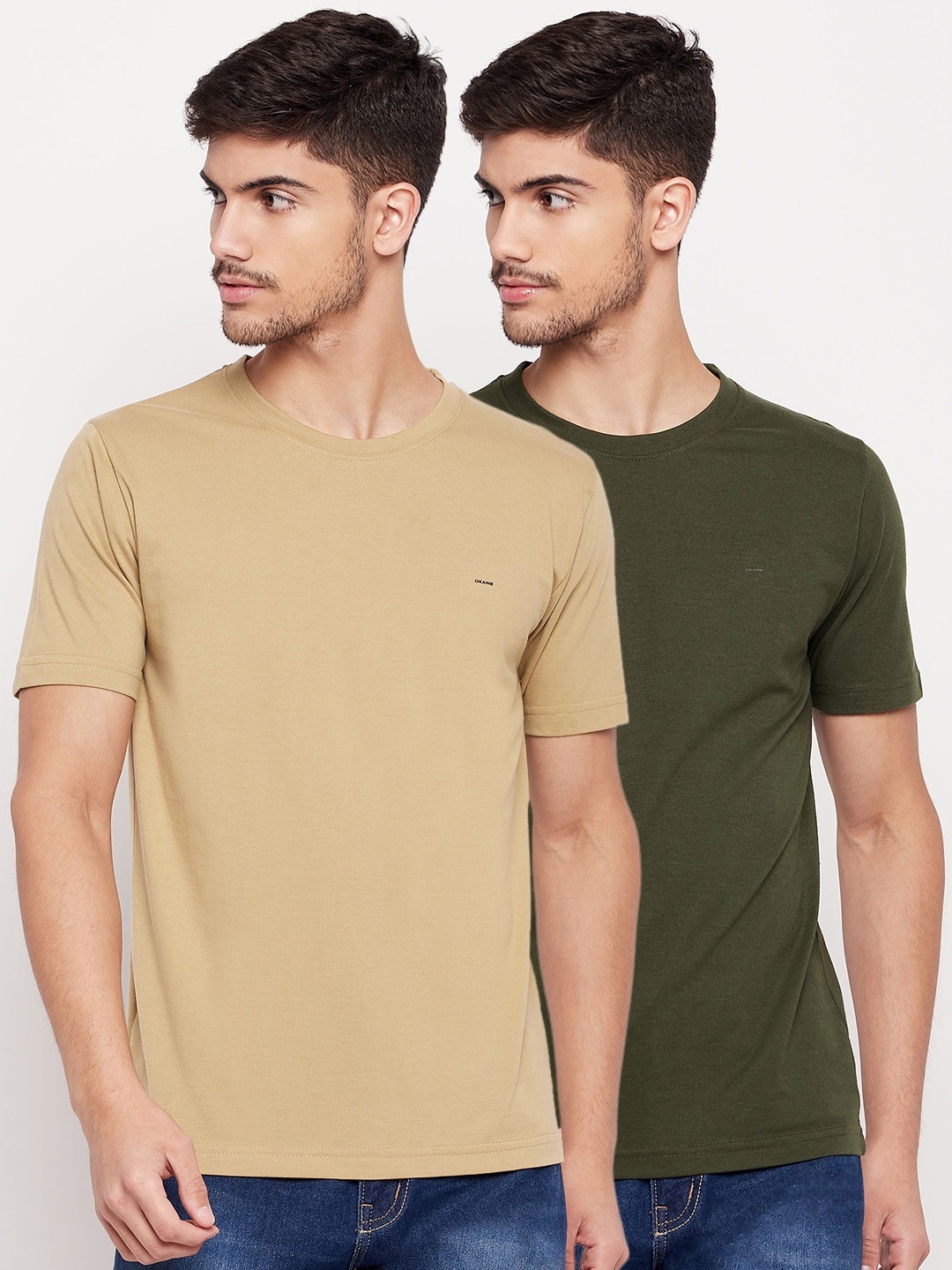 

Okane Pack Of 2 Round Neck T-shirts, Olive