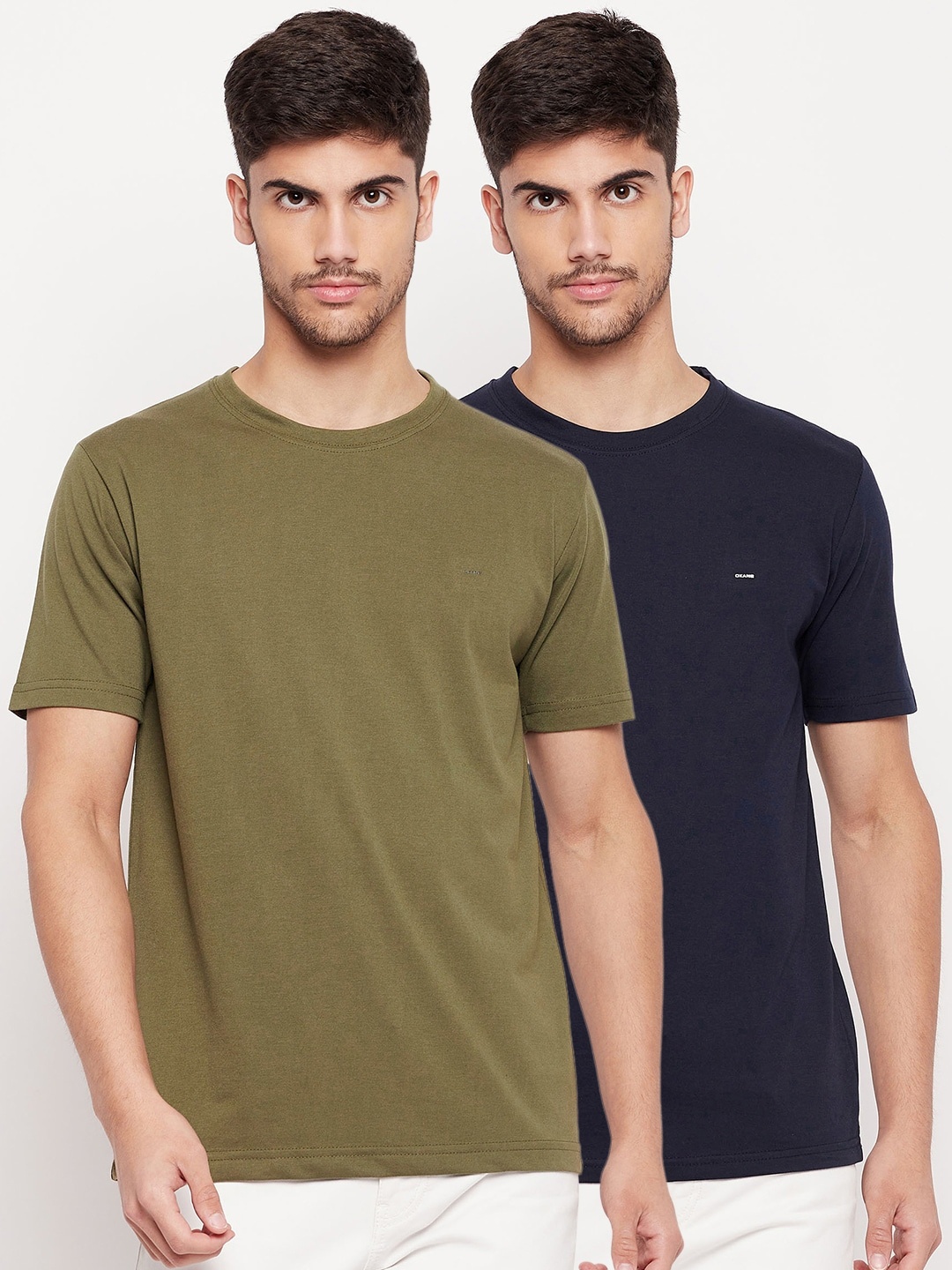 

Okane PackOf 2 Round Neck T-shirts, Olive