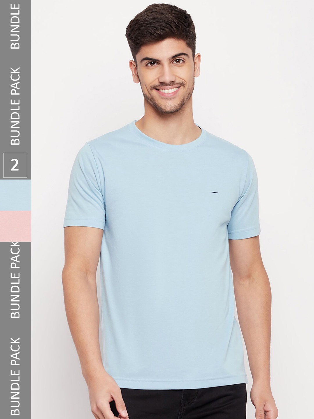 

Okane Pack Of 2 Round Neck T-shirt, Pink