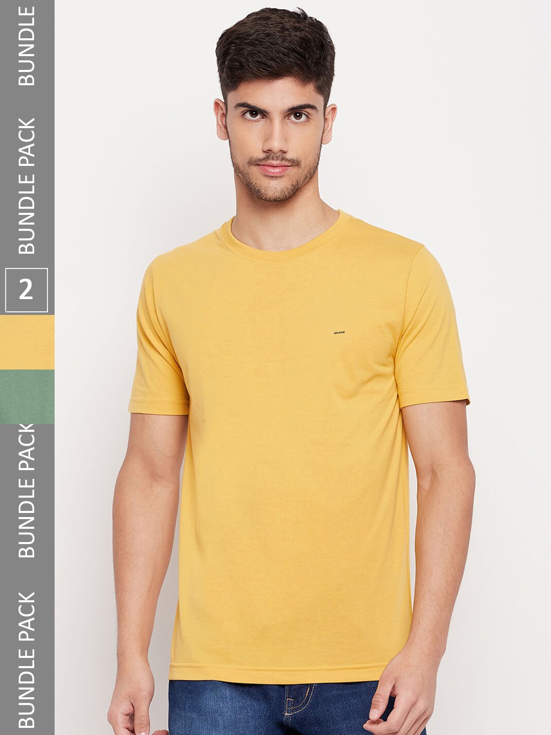 

Okane Pack Of 2 Round Neck T-shirt, Green