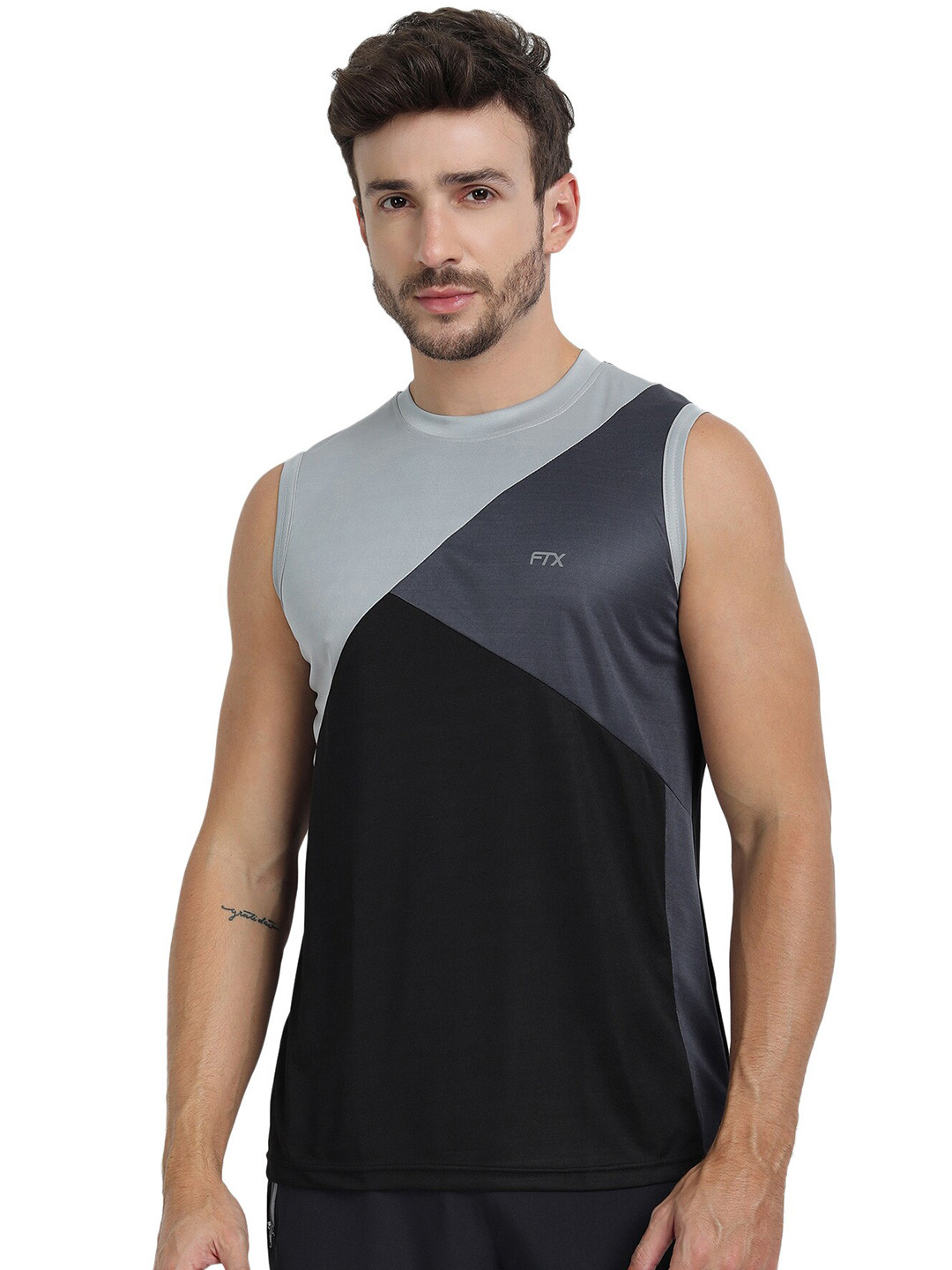 

FTX Colourblocked Dri-FIT Sleeveless T-shirt, Black