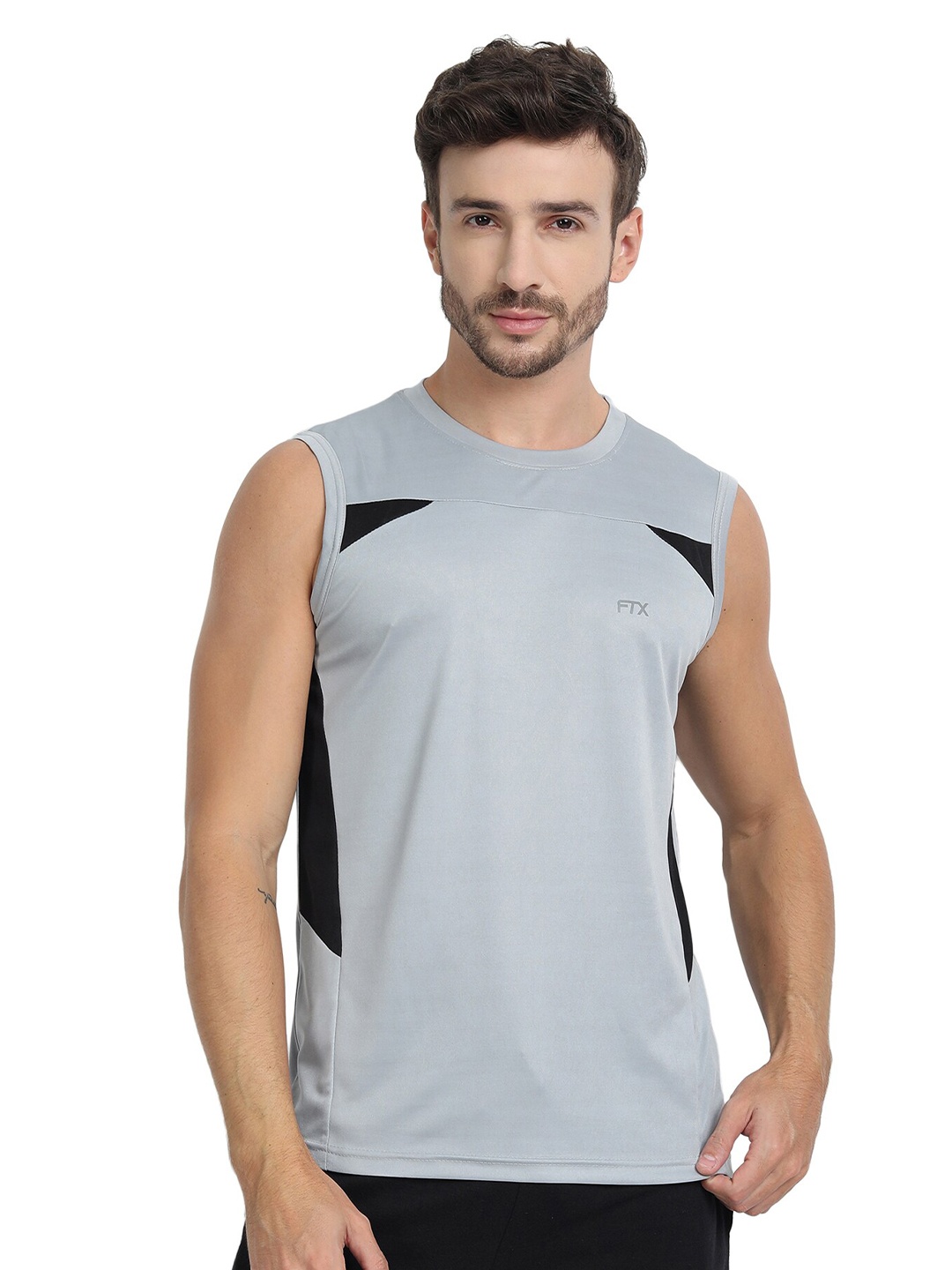 

FTX Sleeveless Cut & Sew Dri-Fit Technology Sports T-shirt, Grey