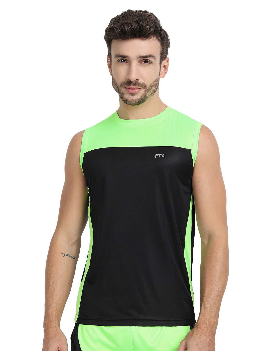 

FTX Colourblocked Sleeveless Dri-FIT T-shirt, Green