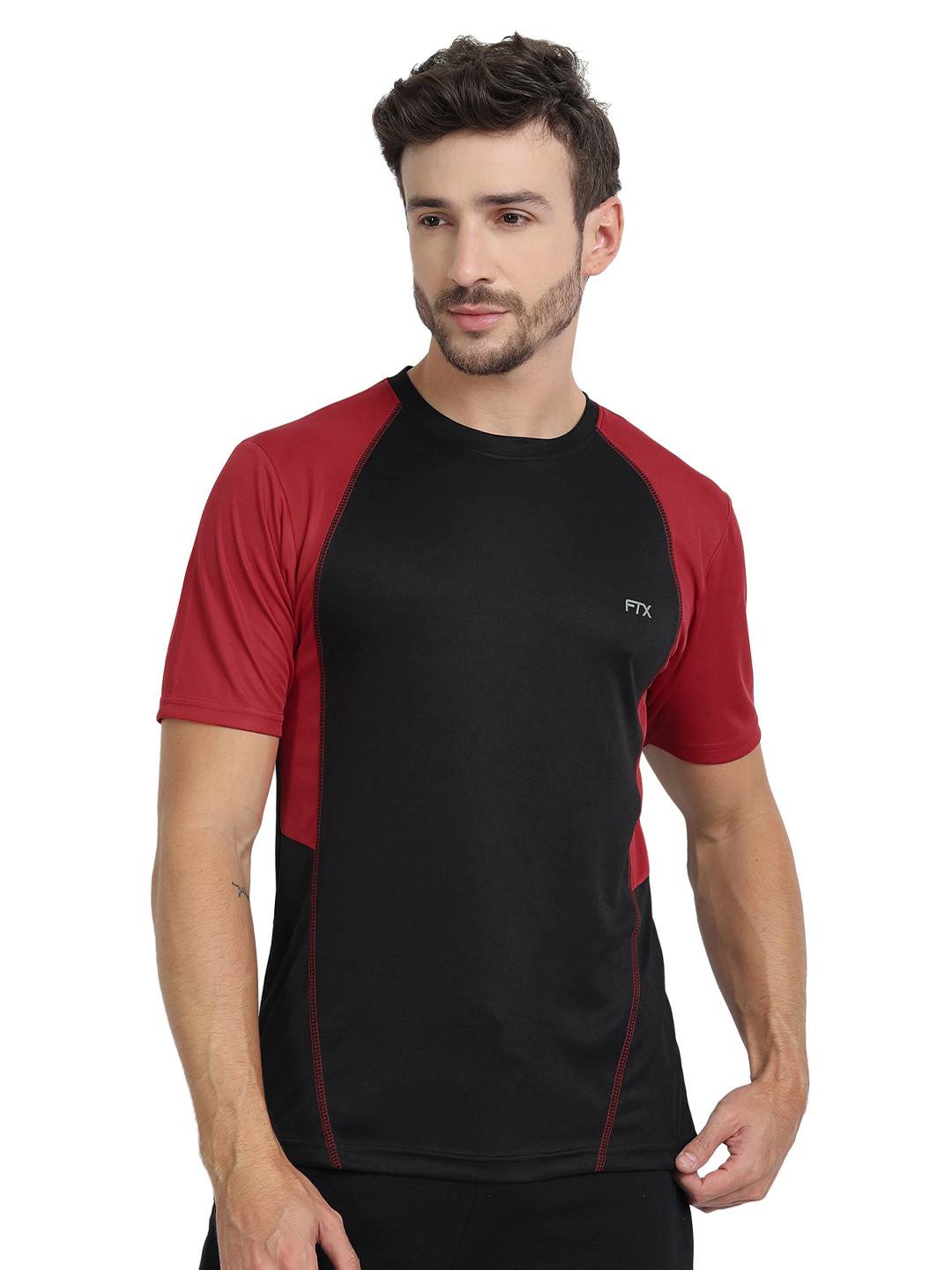 

FTX Men Colourblocked T-shirt, Black