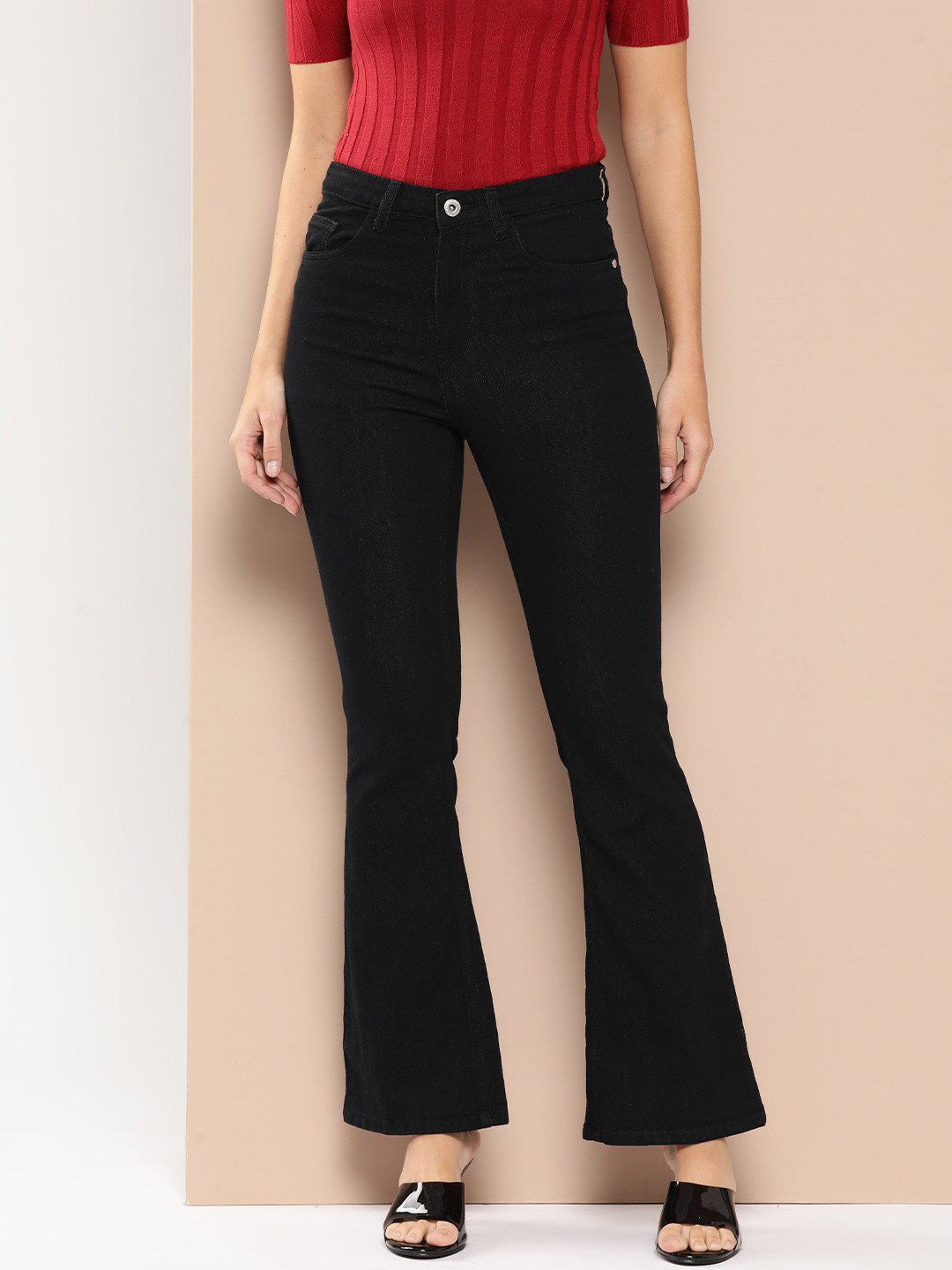 

Chemistry Women Bootcut Fit Stretchable Jeans, Black