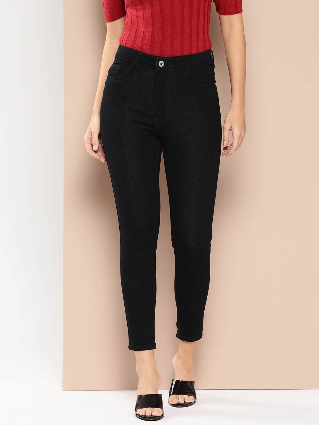 

Chemistry Women Skinny Fit Stretchable Jeans, Black