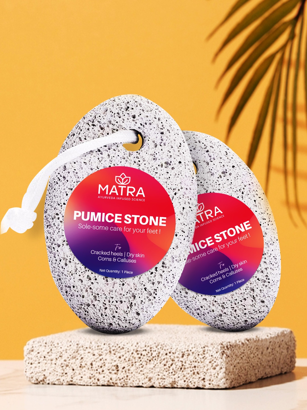 

MATRA Set of 2 Pumice Stone Pedicure Foot Scrubber, Grey