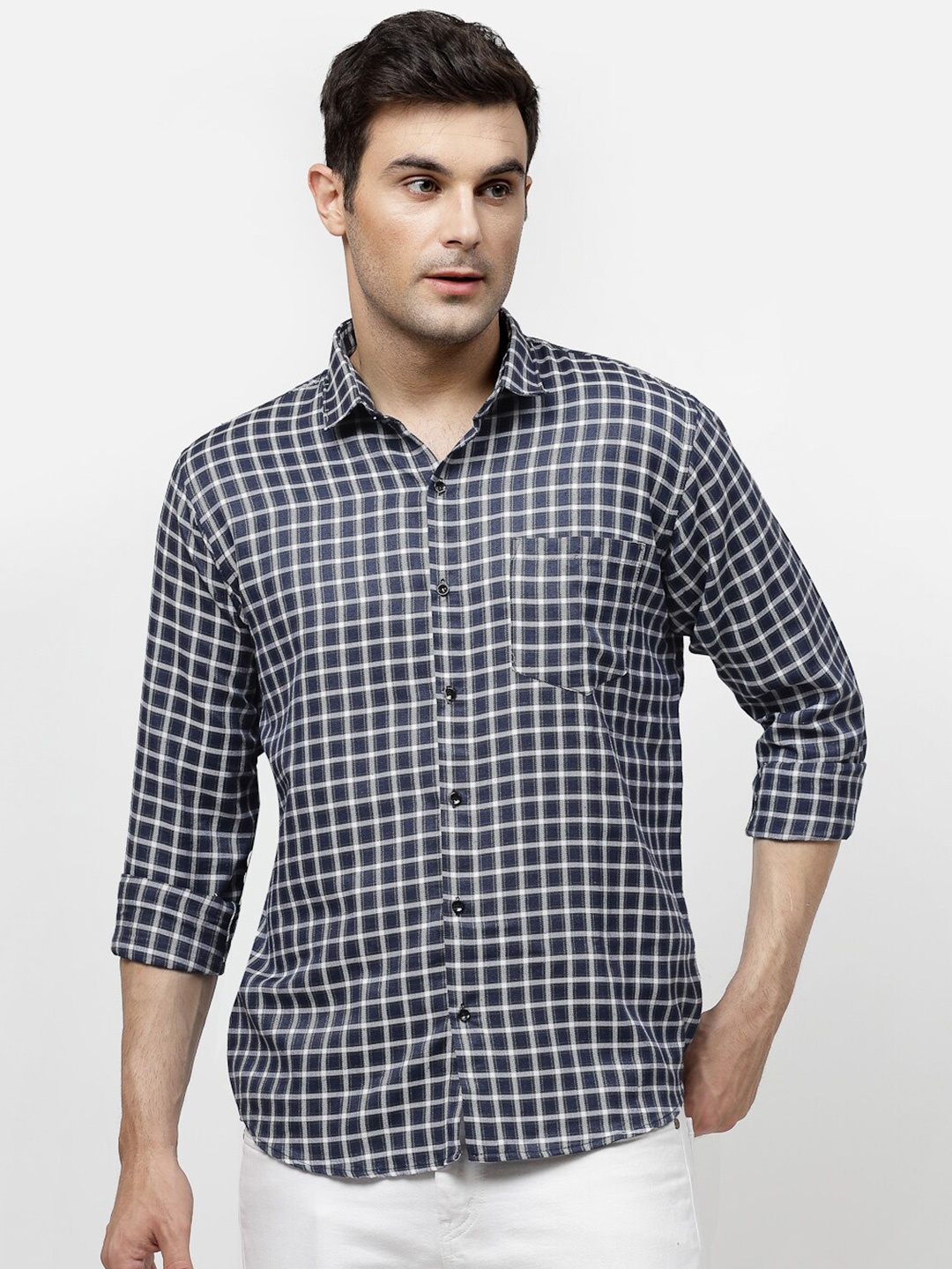 

ADWYN PETER Gingham Checked Casual Shirt, Blue