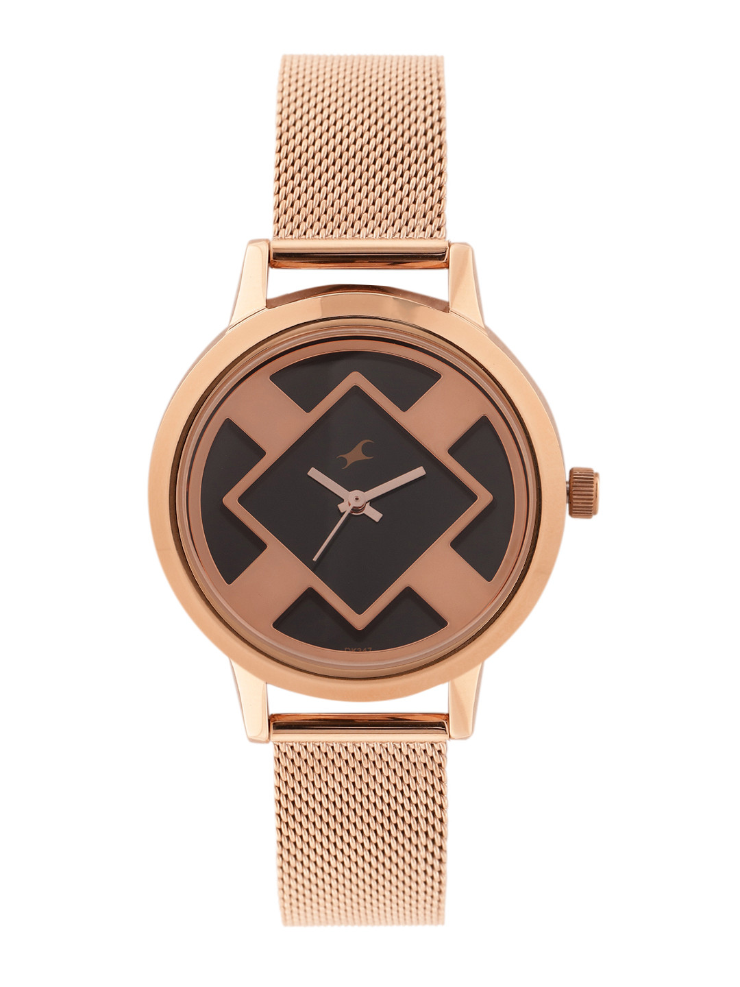 

Fastrack Women Patterned Braided Straps Analogue Watch NR6210WM01-Rose Gold Plating