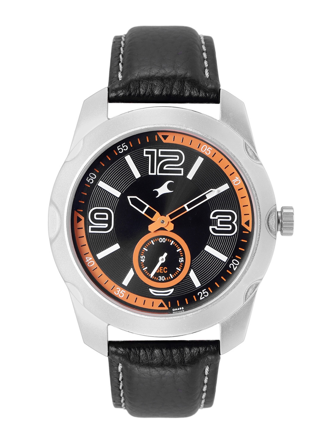 

Fastrack Men Leather Straps Analogue Watch NM3123SL06, Black