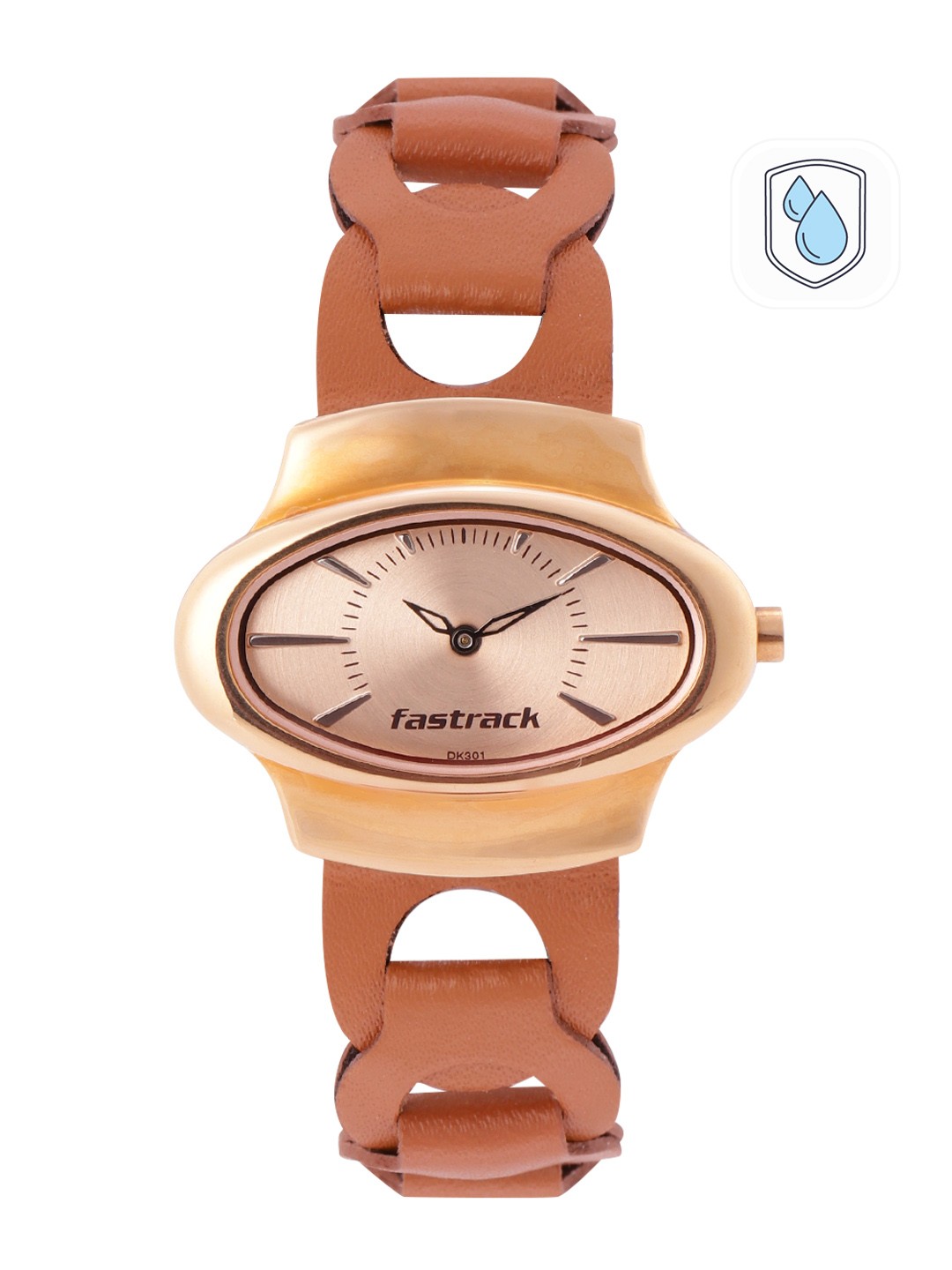 

Fastrack Women Regular Straps Analogue Watch NR6004WL01, Rose gold